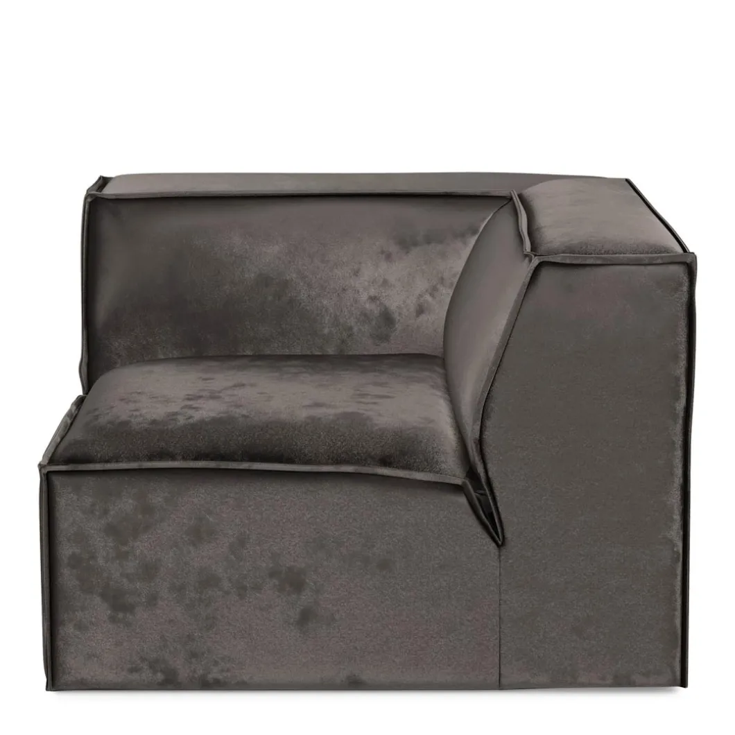 The Jagger Corner, velvet, grimaldi grey