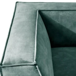 The Jagger Corner, velvet, mineral blue