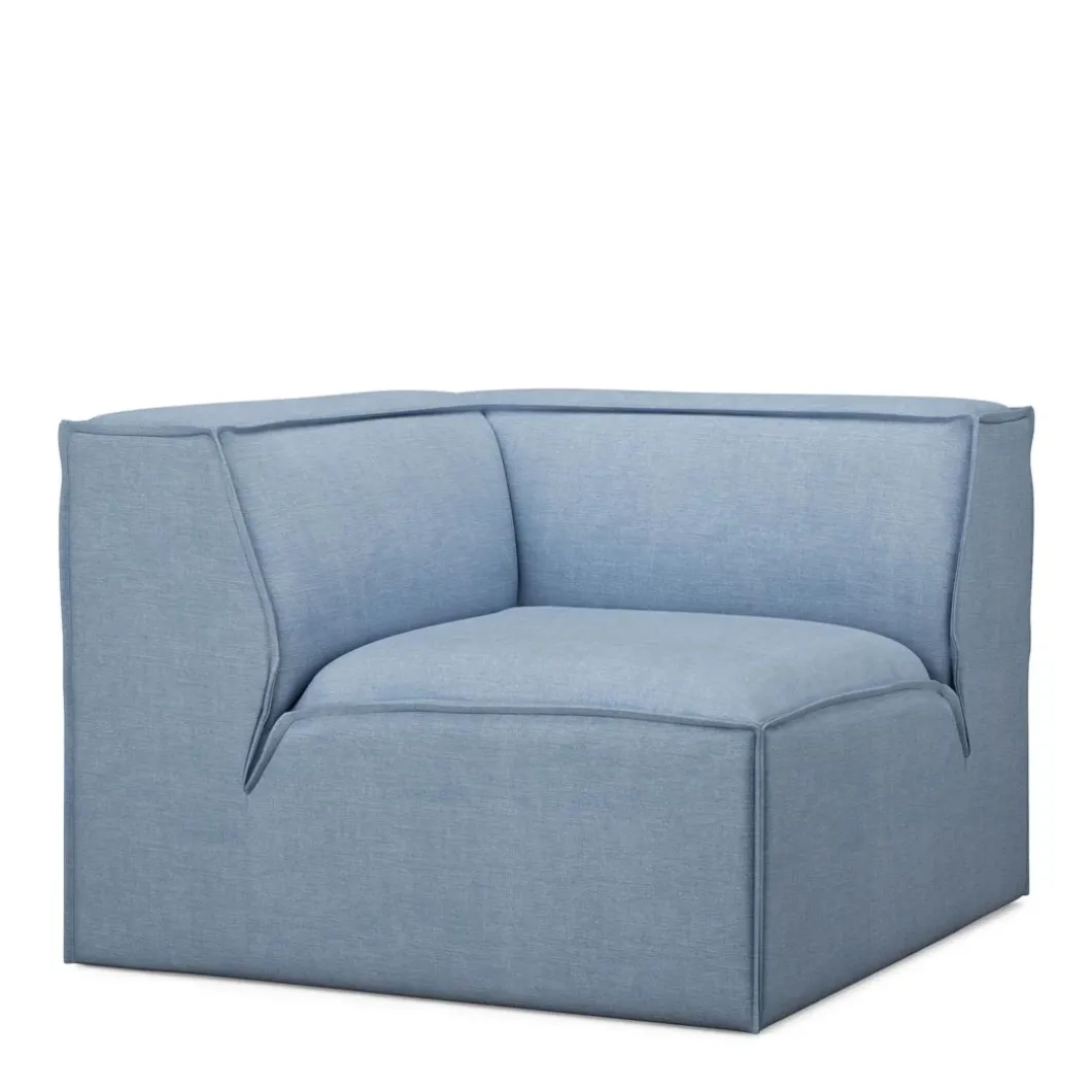 The Jagger Corner, washed cotton, ice blue