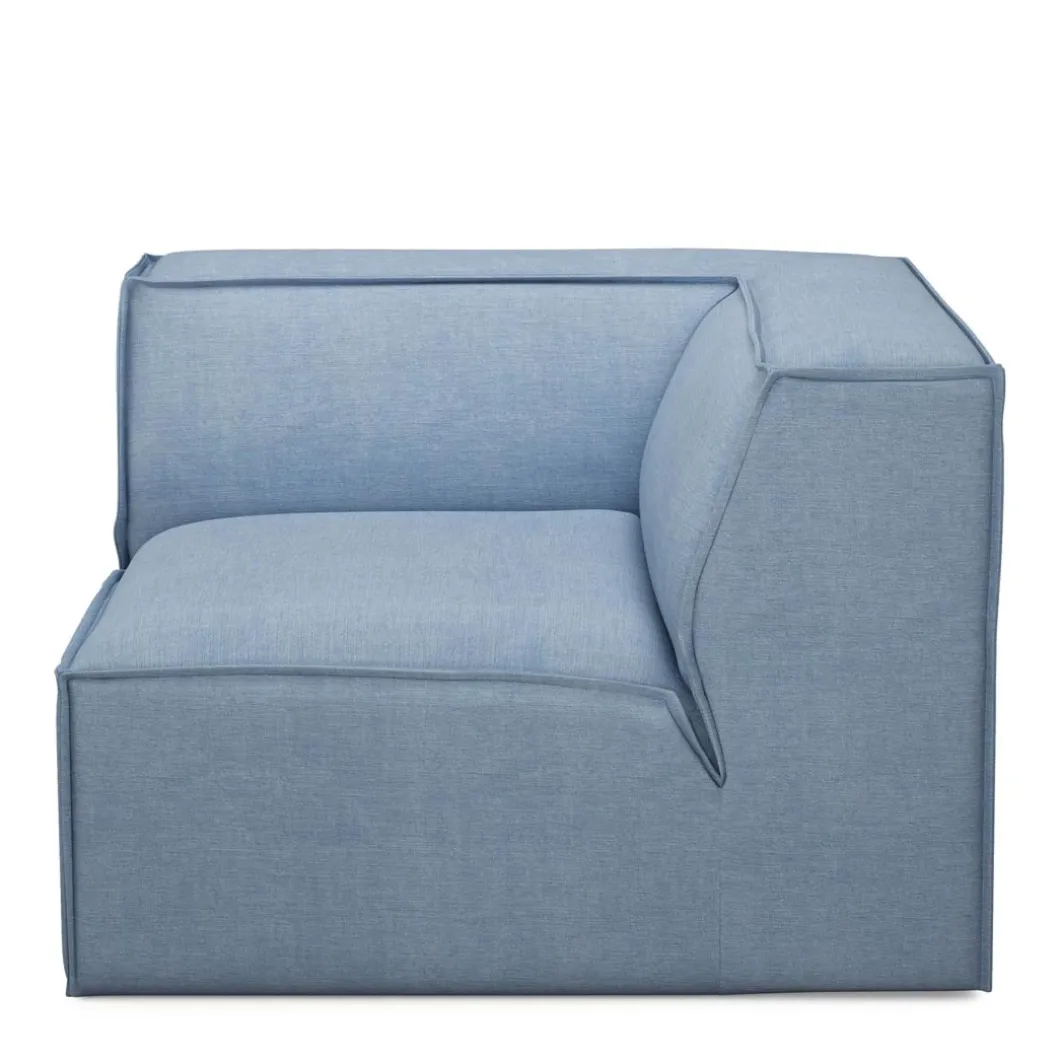 The Jagger Corner, washed cotton, ice blue