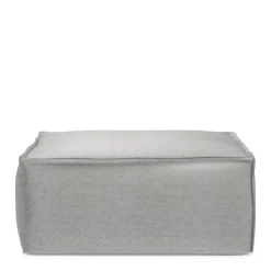 The Jagger Footstool, velvet, platinum