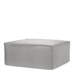 The Jagger Footstool, velvet, platinum