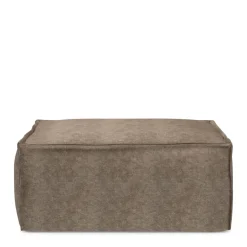 The Jagger Footstool, velvet, clay