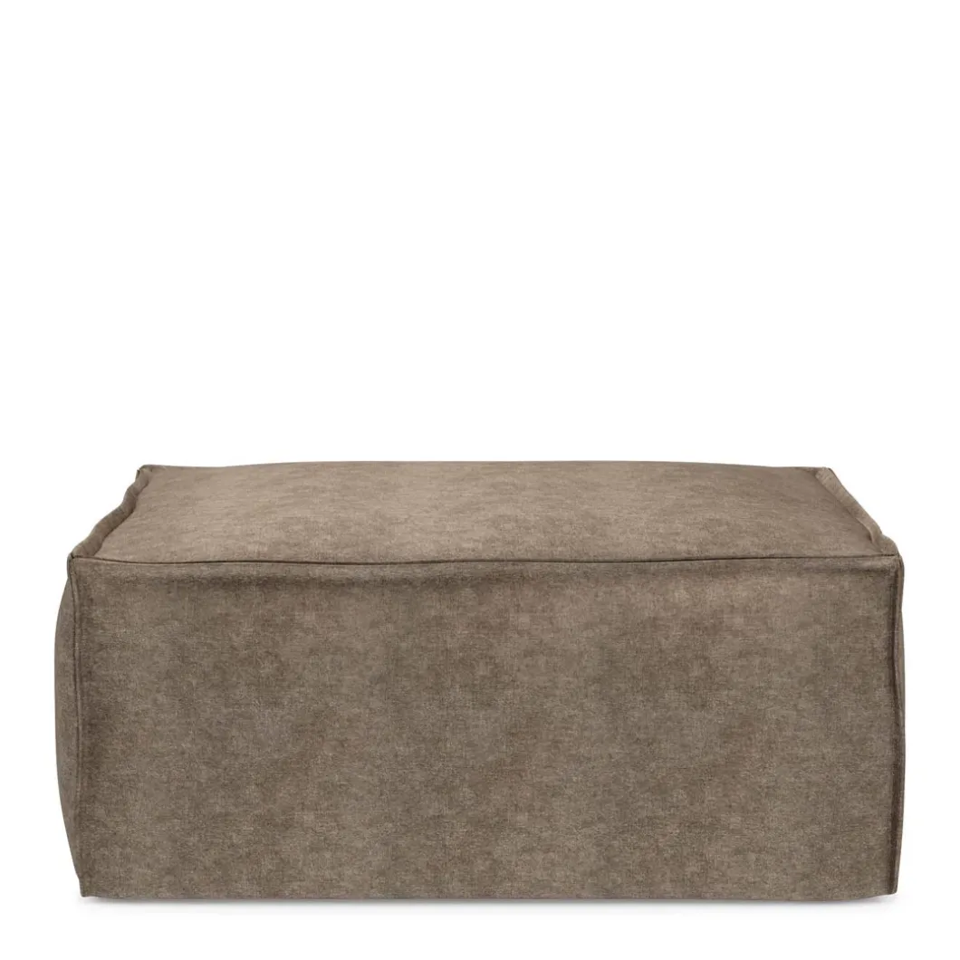 The Jagger Footstool, velvet, clay