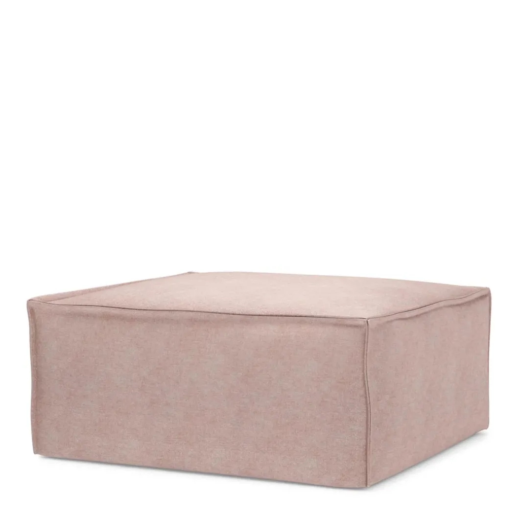 The Jagger Footstool, velvet, blossom