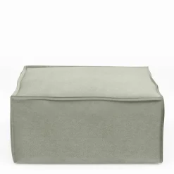 The Jagger Footstool, velvet, mint