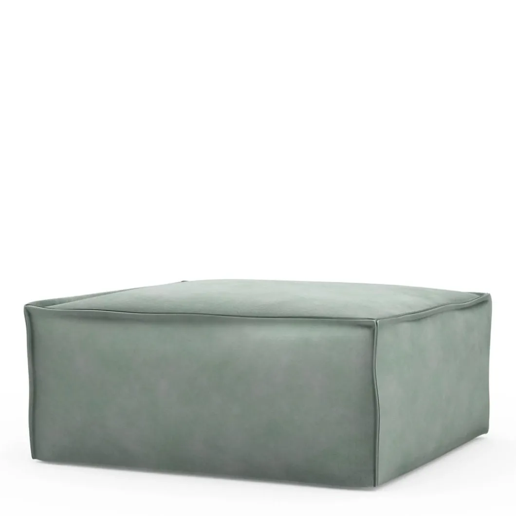 The Jagger Footstool, velvet, jade