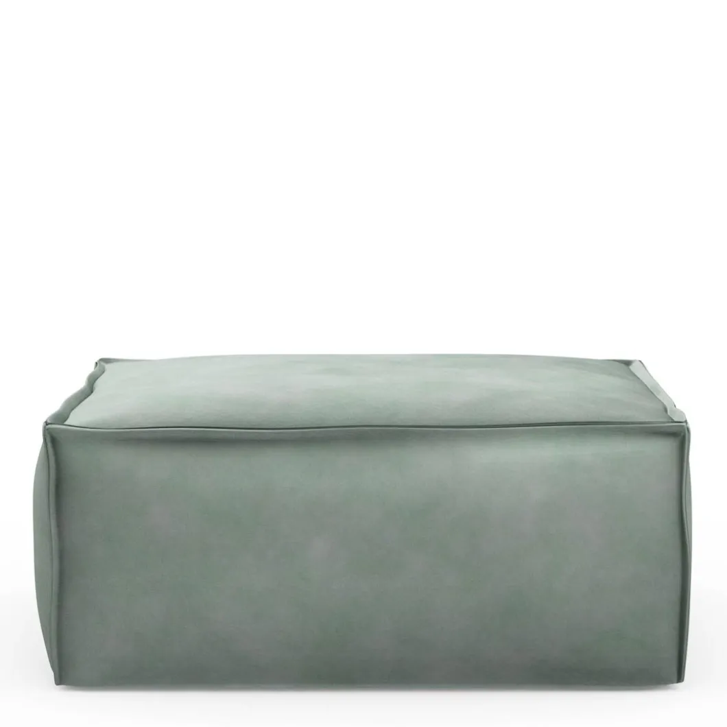 The Jagger Footstool, velvet, jade