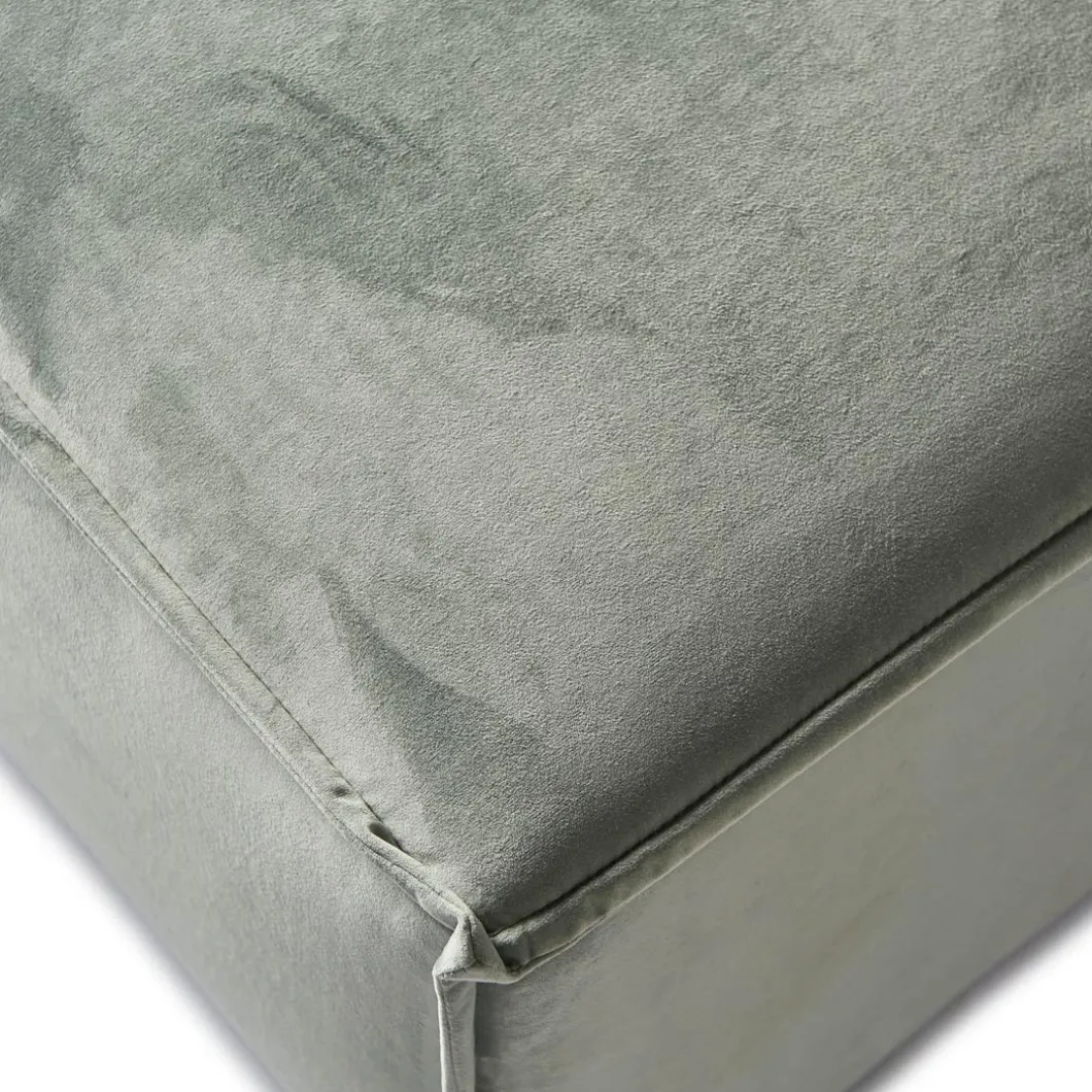 The Jagger Footstool, velvet, jade