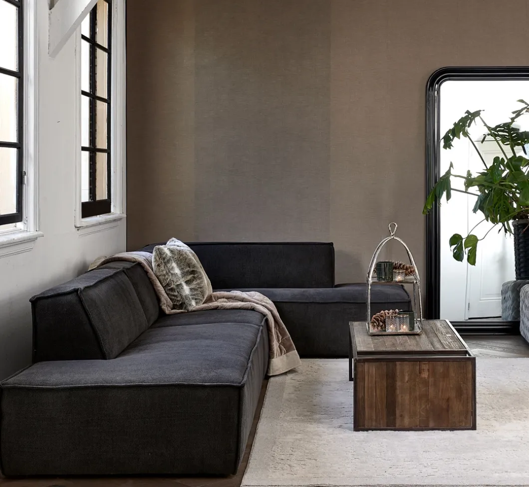 The Jagger Lounger Left, celtic weave, caviar