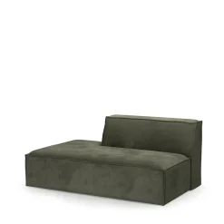 The Jagger Lounger Left, english rib, moss green
