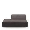 The Jagger Lounger Left, scottish suede, noir