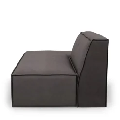 The Jagger Lounger Left, scottish suede, noir