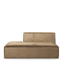 The Jagger Lounger Left, velvet, golden beige