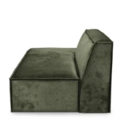 The Jagger Lounger Left, velvet, ivy