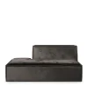The Jagger Lounger Left, velvet, grimaldi grey