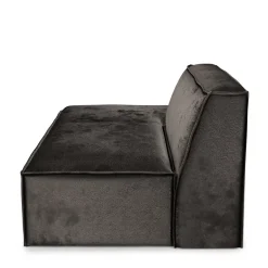 The Jagger Lounger Left, velvet, grimaldi grey