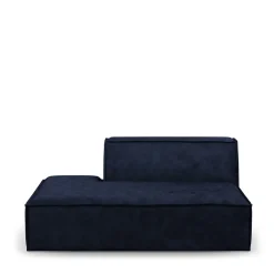 The Jagger Lounger Left, velvet, estate blue