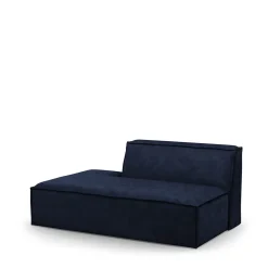 The Jagger Lounger Left, velvet, estate blue