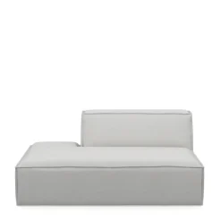 The Jagger Lounger Left, washed cotton, ash grey