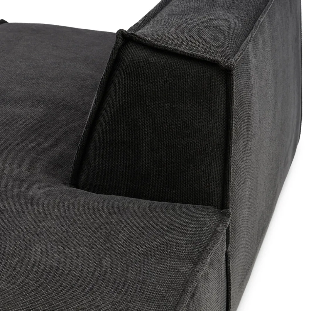 The Jagger Lounger Right, celtic weave, caviar