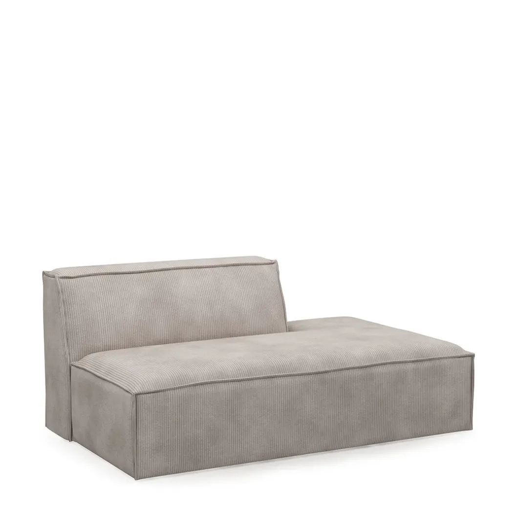 The Jagger Lounger Right, english rib, almond