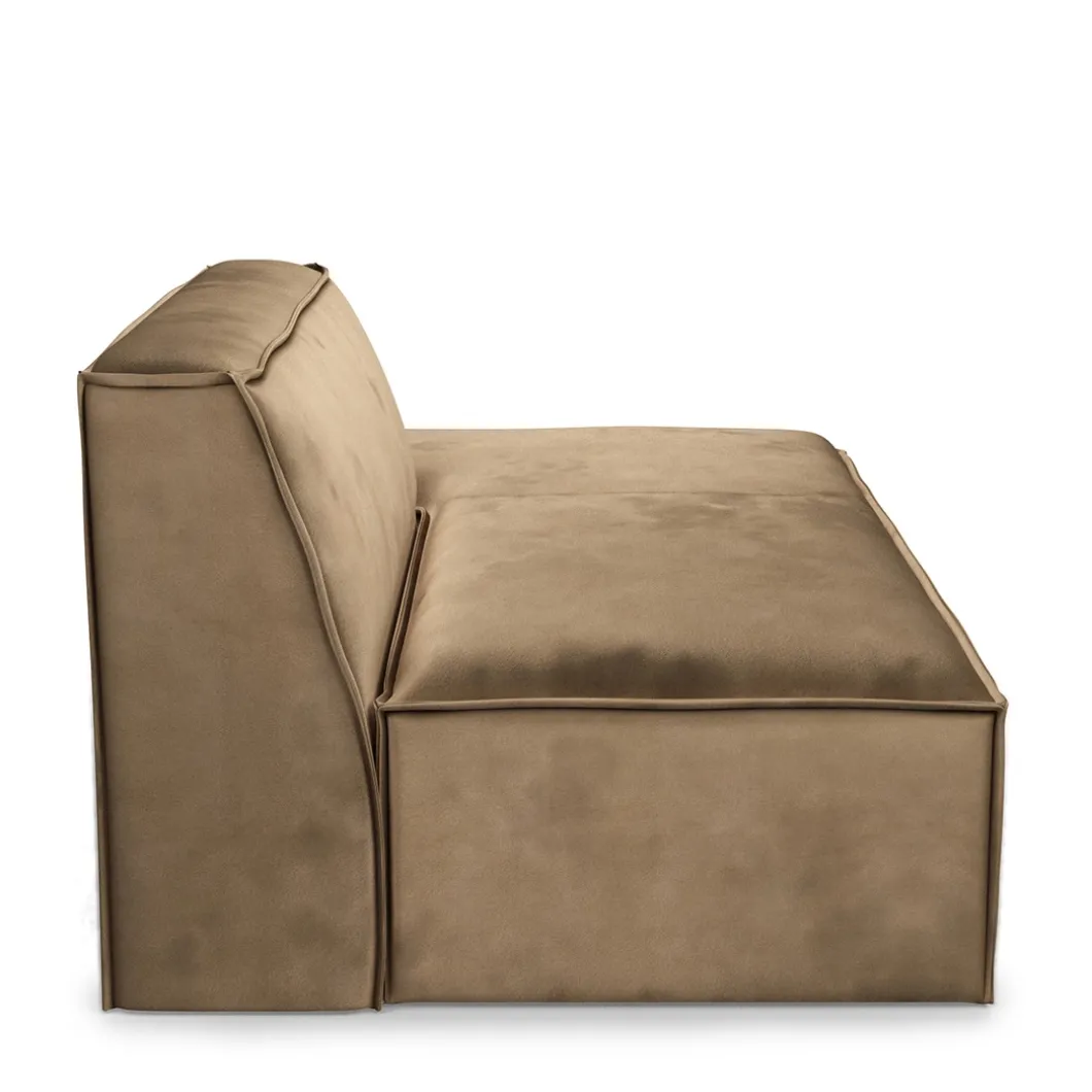 The Jagger Lounger Right, velvet, golden beige