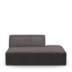 The Jagger Lounger Right, scottish suede, noir
