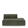 The Jagger Lounger Right, english rib, moss green