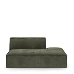 The Jagger Lounger Right, english rib, moss green