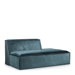 The Jagger Lounger Right, velvet, petrol