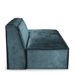 The Jagger Lounger Right, velvet, petrol