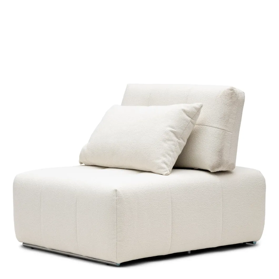 The Mark II Center, bouclé, simply white