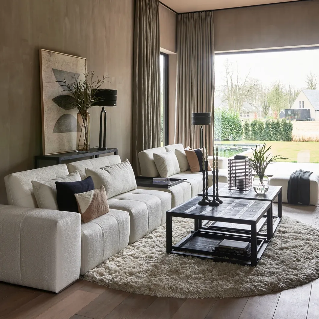 The Mark II Center, bouclé, simply white