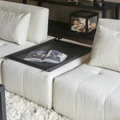 The Mark II Center XL, bouclé, simply white