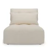 The Mark II Chaise Longue, linen, champagne