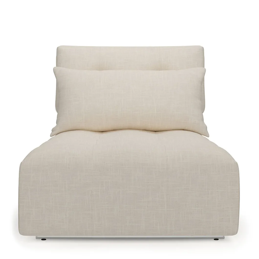 The Mark II Chaise Longue, linen, champagne