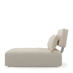 The Mark II Chaise Longue, linen, champagne