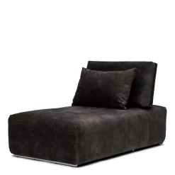 The Mark II Chaise Longue, velvet, grimaldi grey