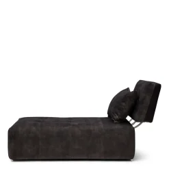 The Mark II Chaise Longue, velvet, grimaldi grey