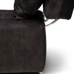 The Mark II Chaise Longue, velvet, grimaldi grey