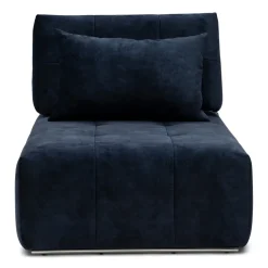 The Mark II Chaise Longue, velvet, estate blue