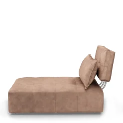 The Mark II Chaise Longue, velvet, golden beige