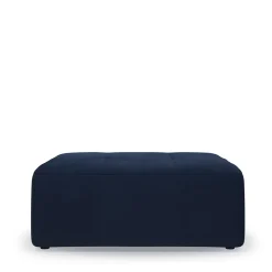 Verona Outdoor Footstool, sunbrella solid, blazer