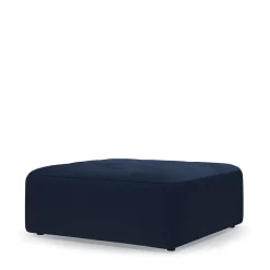 Verona Outdoor Footstool, sunbrella solid, blazer