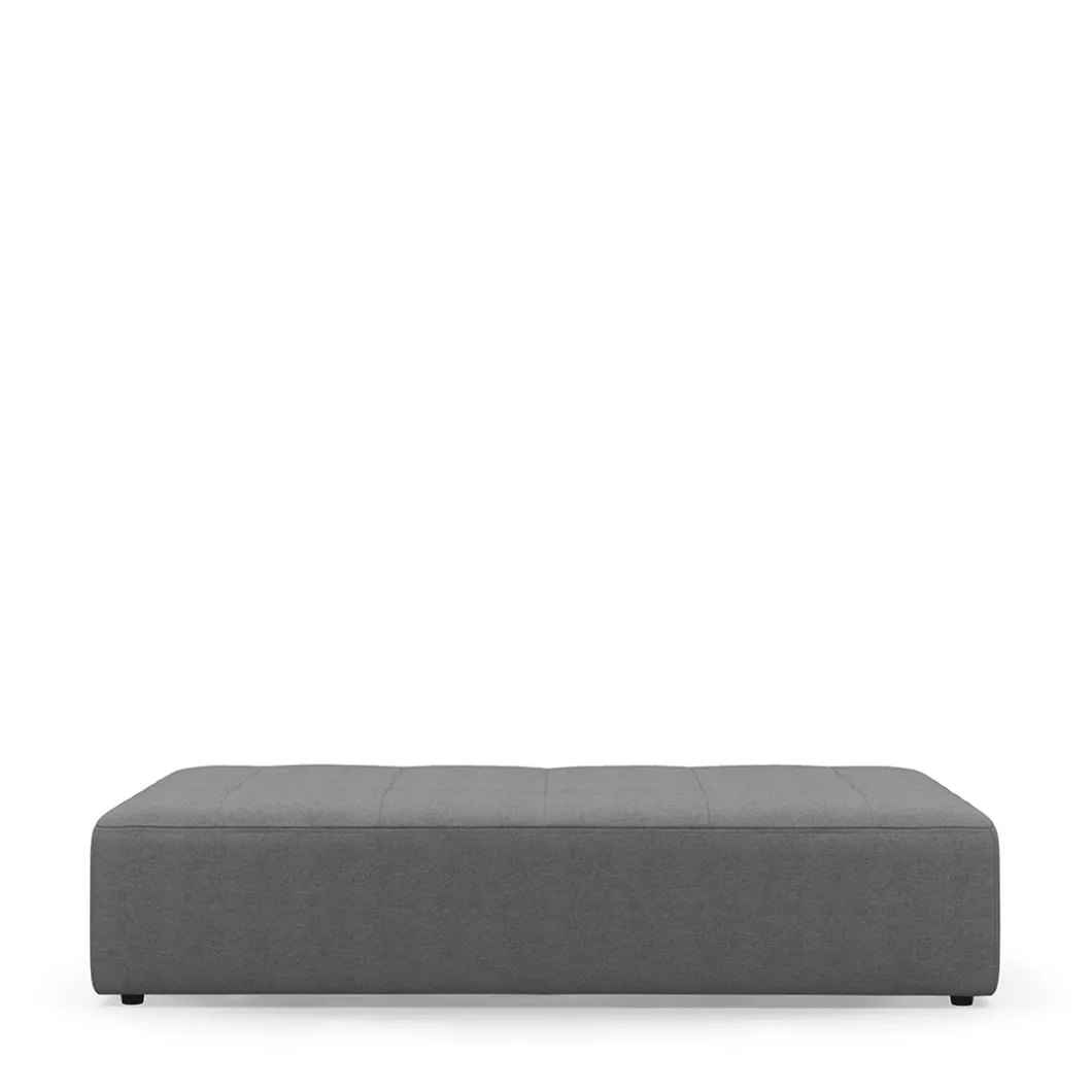 Verona Outdoor Footstool XL, sunbrella solid, flanelle