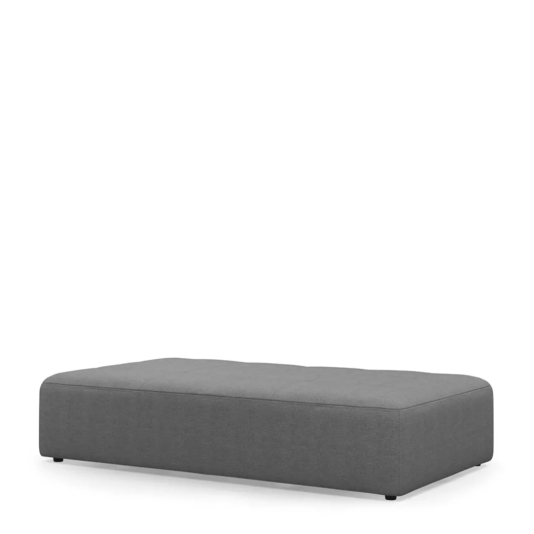 Verona Outdoor Footstool XL, sunbrella solid, flanelle