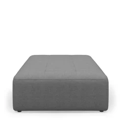 Verona Outdoor Footstool XL, sunbrella solid, flanelle