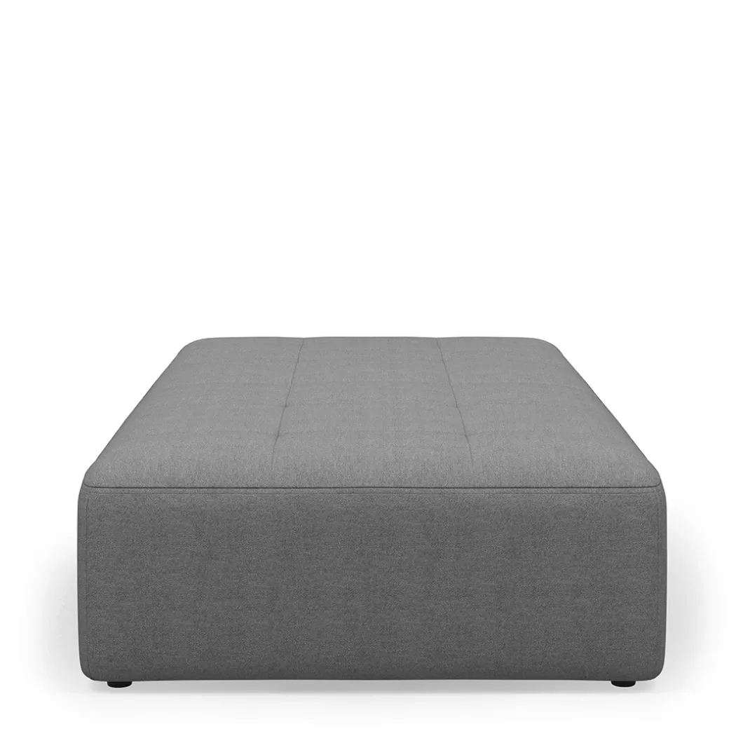 Verona Outdoor Footstool XL, sunbrella solid, flanelle