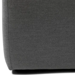 Verona Outdoor Footstool, sunbrella solid, flanelle